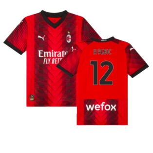 2023-2024 AC Milan Home Shirt (Kids) (A Rebic 12)
