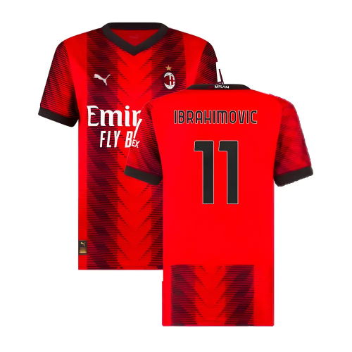 2023-2024 AC Milan Home Shirt (Ladies) (Ibrahimovic 11)  2023-2024 AC Milan Home Shirt (Ladies) (Ibrahimovic 11)