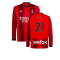 2023-2024 AC Milan Long Sleeve Home Shirt (Pirlo 21)