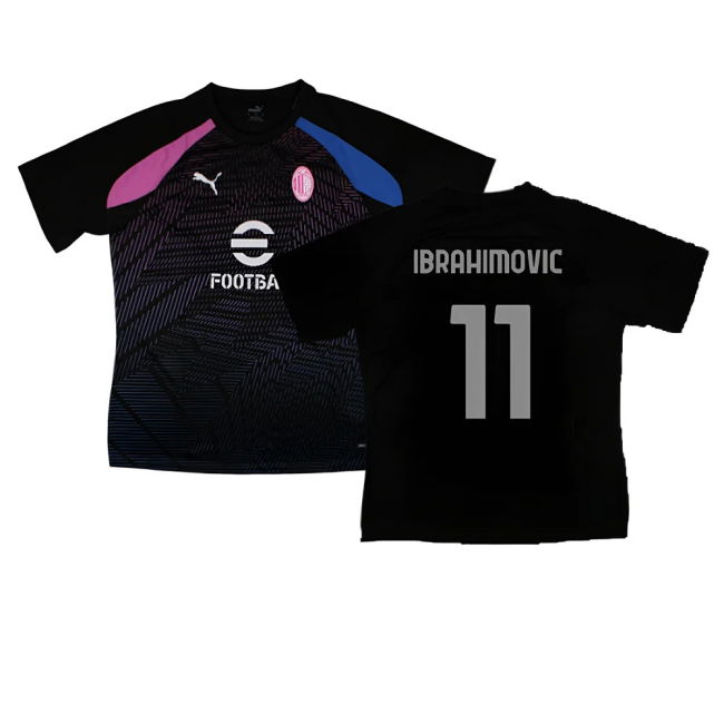 2023-2024 AC Milan Pre-Match Jersey (Black) (Ibrahimovic 11)