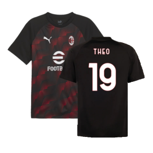 2023-2024 AC Milan Prematch SS Jersey (Black) (Theo 19)