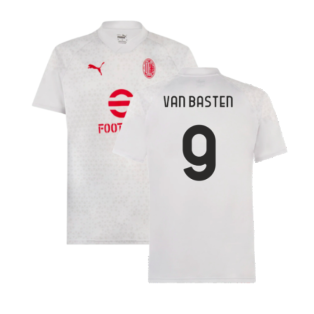 2023-2024 AC Milan Training Jersey (Grey) (Van Basten 9)