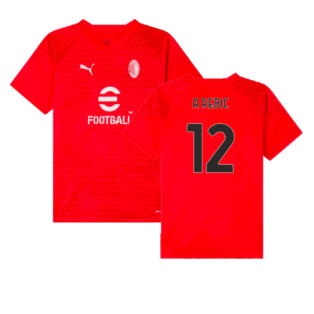 2023-2024 AC Milan Training Jersey (Red) - Kids (A Rebic 12)