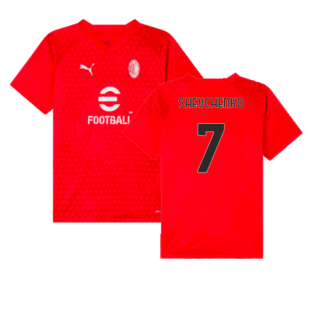 2023-2024 AC Milan Training Jersey (Red) - Kids (Shevchenko 7)