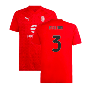 2023-2024 AC Milan Training Jersey (Red) (Maldini 3)