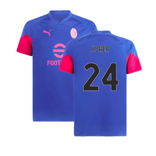2023-2024 AC Milan Training Jersey (Royal Sapphire) (Kjaer 24)