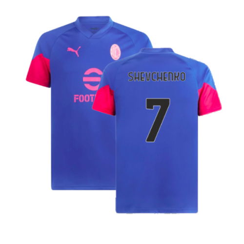 2023-2024 AC Milan Training Jersey (Royal Sapphire) (Shevchenko 7)