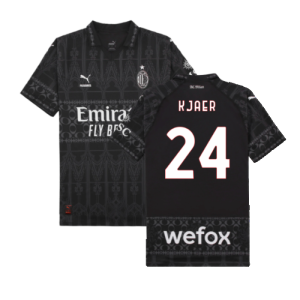 2023-2024 AC Milan x PLEASURES Authentic Jersey (Kjaer 24)
