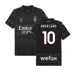 2023-2024 AC Milan x PLEASURES Authentic Jersey (Rafa Leao 10)