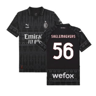 2023-2024 AC Milan x PLEASURES Authentic Jersey (Saelemaekers 56)