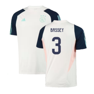 2023-2024 Ajax Training Jersey (White) (BASSEY 3)