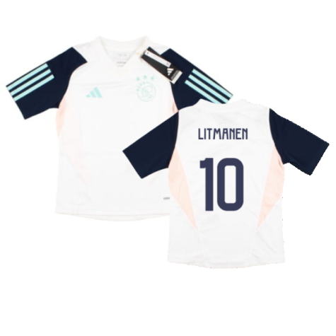 2023-2024 Ajax Training Jersey (White) - Kids (LITMANEN 10)