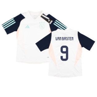 2023-2024 Ajax Training Jersey (White) - Kids (VAN BASTEN 9)
