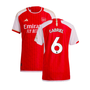 2023-2024 Arsenal Authentic Home Shirt (Gabriel 6)