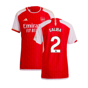 2023-2024 Arsenal Authentic Home Shirt (Saliba 2)