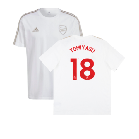 2023-2024 Arsenal DNA Tee (White) (Tomiyasu 18)