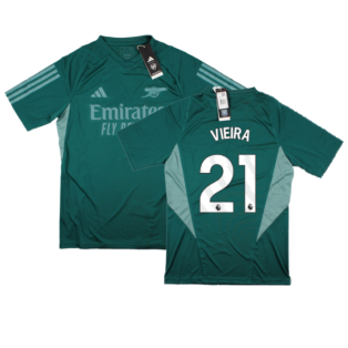 2023-2024 Arsenal EU Training Jersey (Rich Green) (Vieira 21)