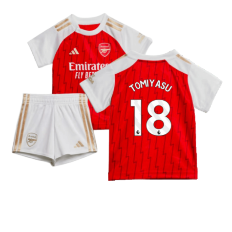2023-2024 Arsenal Home Baby Kit (Tomiyasu 18)