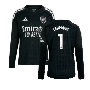 2023-2024 Arsenal Home Goalkeeper Shirt (Black) - Kids (LEHMANN 1)