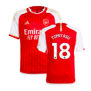 2023-2024 Arsenal Home Shirt (Kids) (Tomiyasu 18)