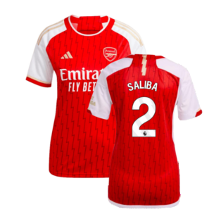 2023-2024 Arsenal Home Shirt (Ladies) (Saliba 2)