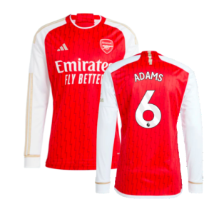 2023-2024 Arsenal Long Sleeve Home Shirt (Adams 6)