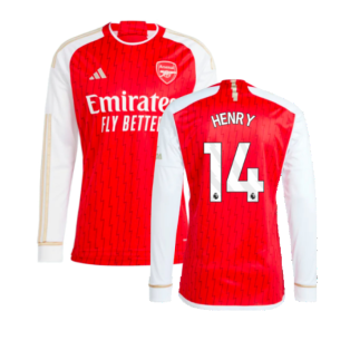 2023-2024 Arsenal Long Sleeve Home Shirt (Henry 14)