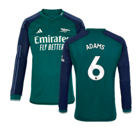 2023-2024 Arsenal Long Sleeve Third Shirt (Adams 6)