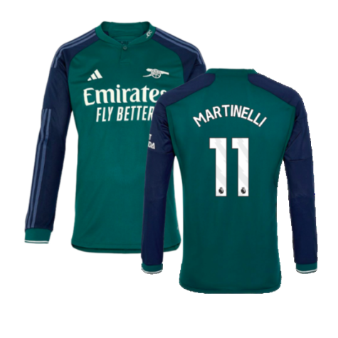 2023-2024 Arsenal Long Sleeve Third Shirt (Martinelli 11)