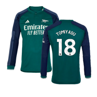 2023-2024 Arsenal Long Sleeve Third Shirt (Tomiyasu 18)