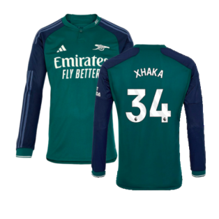 2023-2024 Arsenal Long Sleeve Third Shirt (Xhaka 34)