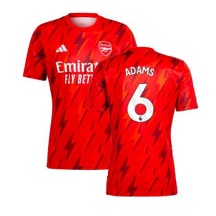 2023-2024 Arsenal Pre-Match Shirt (Red) (Adams 6)