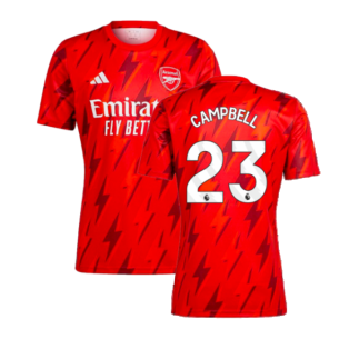 2023-2024 Arsenal Pre-Match Shirt (Red) (Campbell 23)