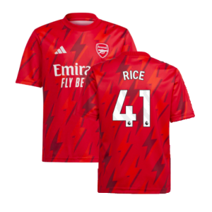 2023-2024 Arsenal Pre-Match Shirt (Red) - Kids (Rice 41)