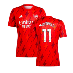 2023-2024 Arsenal Pre-Match Shirt (Red) (Martinelli 11)