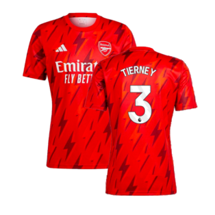 2023-2024 Arsenal Pre-Match Shirt (Red) (Tierney 3)