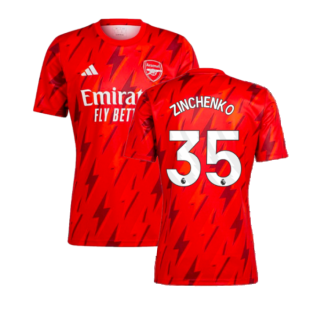 2023-2024 Arsenal Pre-Match Shirt (Red) (Zinchenko 35)