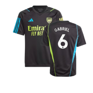2023-2024 Arsenal Training Jersey (Black) - Kids (Gabriel 6)