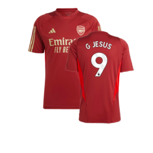 2023-2024 Arsenal Training Jersey (Red) (G Jesus 9)