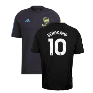 2023-2024 Arsenal Training Tee (Black) (Bergkamp 10)
