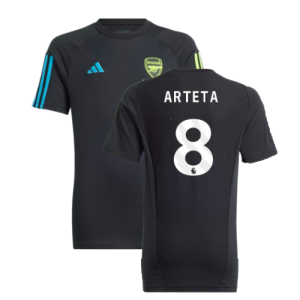 2023-2024 Arsenal Training Tee (Black) - Kids (Arteta 8)