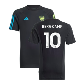 2023-2024 Arsenal Training Tee (Black) - Kids (Bergkamp 10)