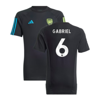 2023-2024 Arsenal Training Tee (Black) - Kids (Gabriel 6)