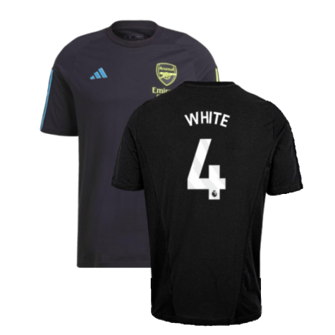 2023-2024 Arsenal Training Tee (Black) (White 4)