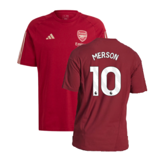 2023-2024 Arsenal Training Tee (Red) (Merson 10)