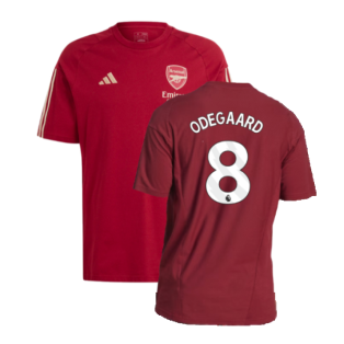 2023-2024 Arsenal Training Tee (Red) (Odegaard 8)