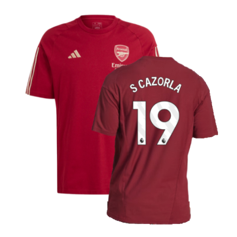 2023-2024 Arsenal Training Tee (Red) (S Cazorla 19)