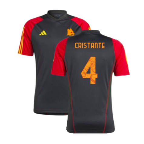 2023-2024 AS Roma Training Shirt (Black) (CRISTANTE 4)
