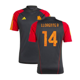 2023-2024 AS Roma Training Shirt (Black) (LLORENTE R 14)