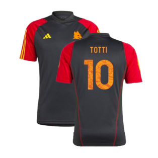 2023-2024 AS Roma Training Shirt (Black) (TOTTI 10)